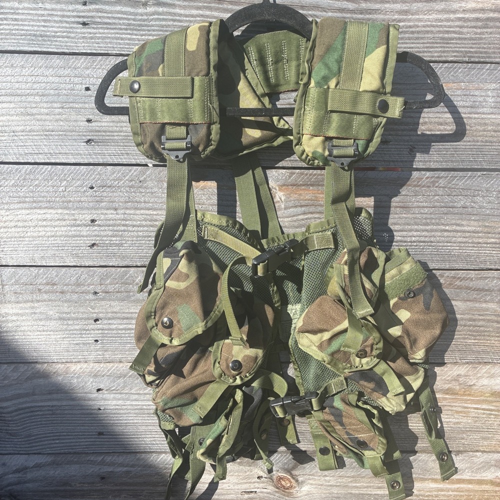 US Military Issue Enhanced Load Bearing Vest 80's 90's (Made in USA)